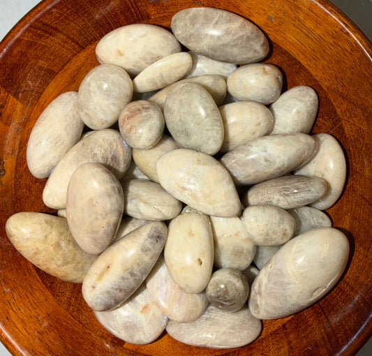 Moonstone with Sunstone Inclusions Tumble