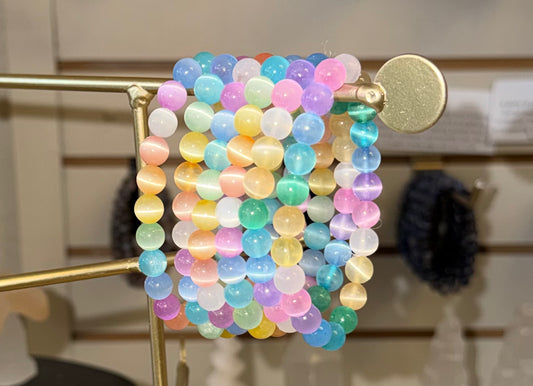 Colorful Selenite Gemstone Bracelet