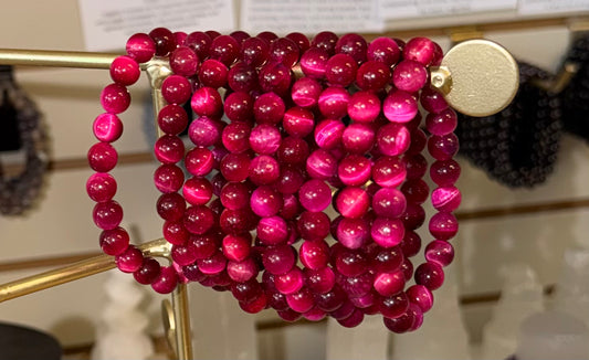 Pink Tigers Eye Gemstone Bracelet